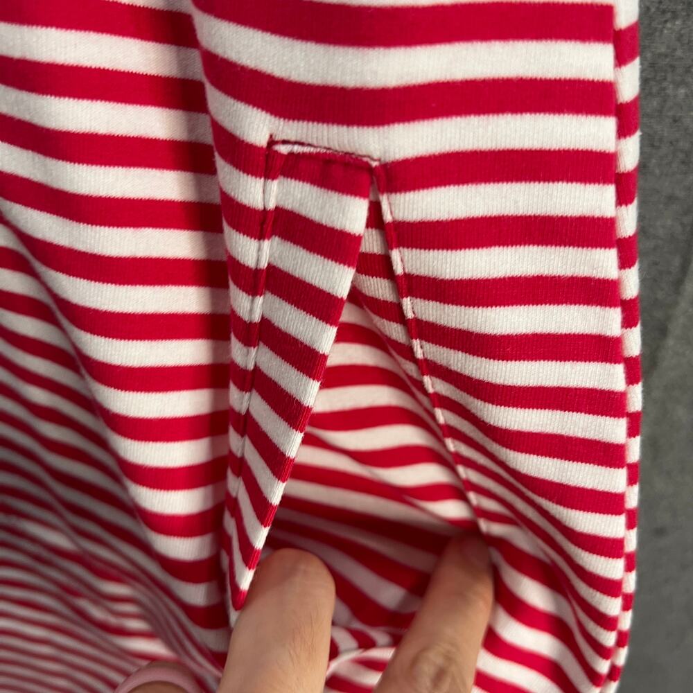 Denim & Co. Beach French Terry Hooded Cover-Up with Pockets Red Size Large - Picture 7 of 11